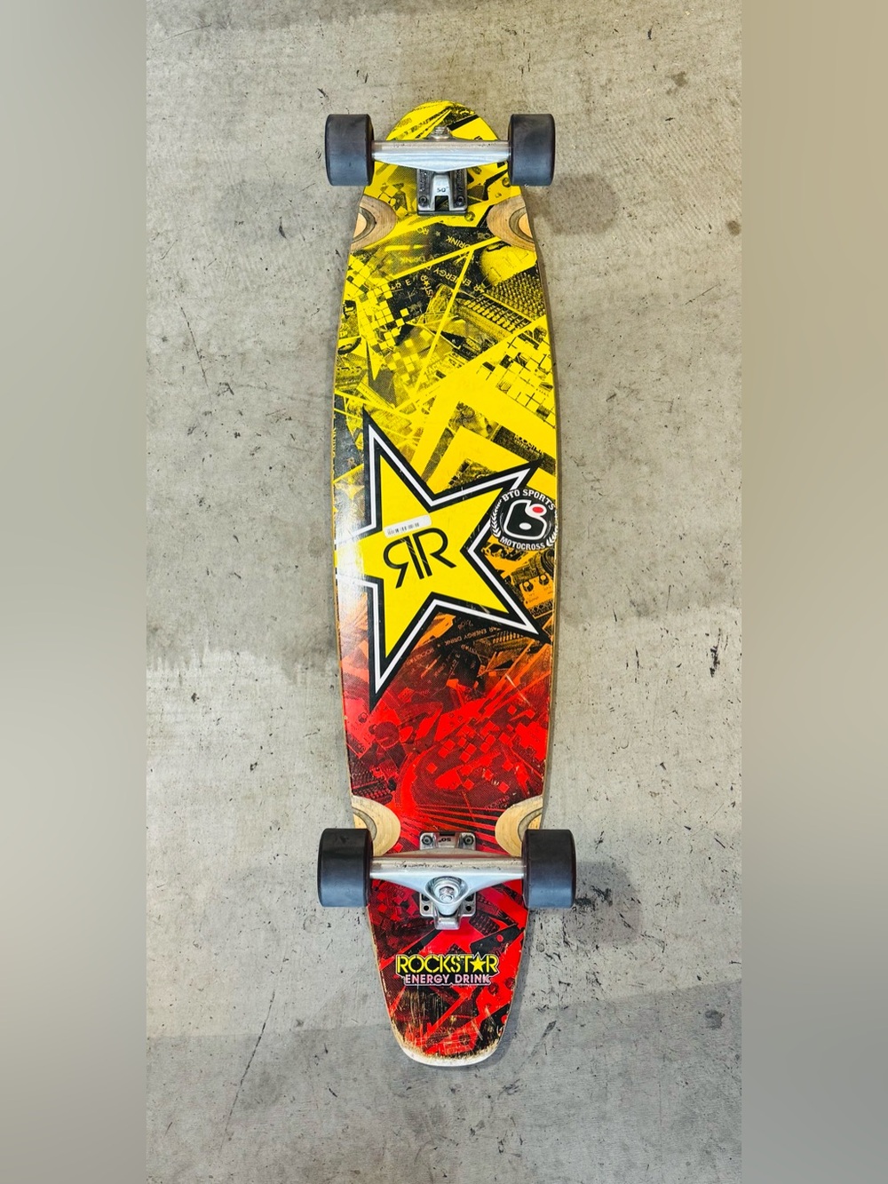 Rockstar Energy 40in Longboard Skateboard Complete